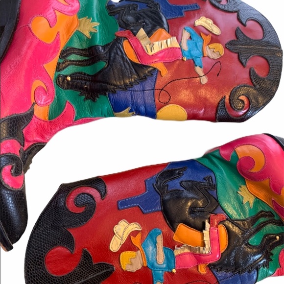 Vintage ZALO Woman’s Cowboy Boot Size 36 - Picture 5 of 8